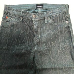 Hudson Snake Skin Print Midrise Skinny Jeans